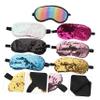 7Pcs Sequin Sleep Mask Eye Blindfolds for Light Blocking Comfortable Sleep for Travel Parties and Naptime Multi Color Design view 3