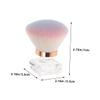 Beaupretty 2Pcs Nail Dust Brush Ergonomic Handle Nail Cleaning Brush for Nails Toes Compact Lightweight Design for Versatile Makeup Powder Brush for All Nail view 2