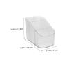 Acrylic Makeup Organizer with Compartments Stylish Transparent Storage Box for Eyelashes and Brushes Compact Cosmetic Holder for Vanity and Desk Organization view 2