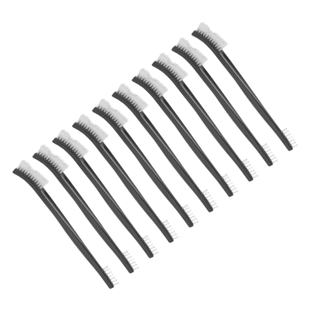 Cabilock 10-Piece Double-Ended Cleaning Brush Set Plastic Bristles for Jewelry Gaps Kitchen Multi-Function Hand Brush for Household Automotive Cleaning