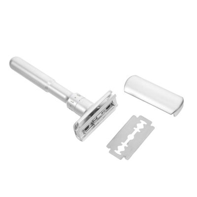 ELAYARD Shaped Safety Razor for Men Zinc Alloy Manual Shaver for Sensitive Skin Vintage Beard Trimmer for Daily and Travel Use Classic Aesthetic Design