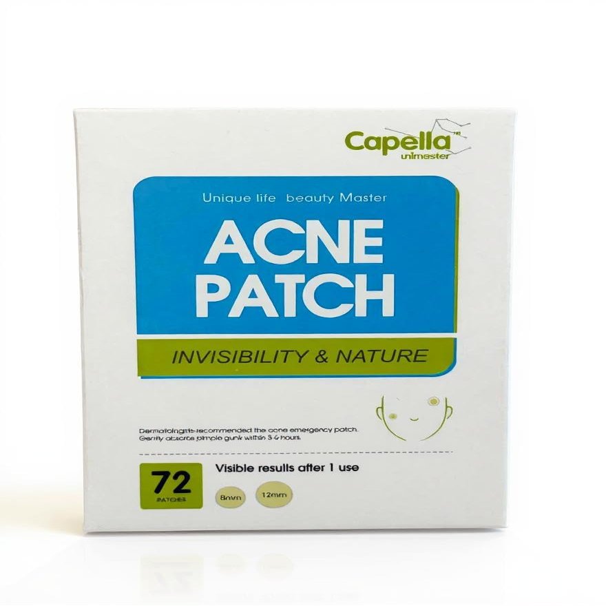Capella Hydrocolloid Acne Patches  72 Invisible Pimple Patches for Face | Fast-Acting Zit Stickers | Blemish Spot Treatment | Waterproof & Skin-Friendly