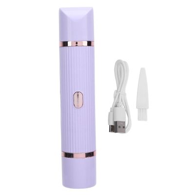 Dual Head Lady Trimmer Electric Full Body Hair Removal for Women, Bikini Clipper for Underarm, Leg, Hand Hair, Wireless Charging, Easy to Clean (Purple)