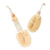 PartyKindom 2Pcs Ergonomic Sisal Exfoliating Bath Brush Set Shower Body Scrubber for Deep Cleaning Durable Plant for Smooth Skin for Dry Brushing and Bathing view 1