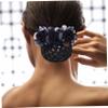 AUTSUPPL Floral Hair Bun Cover Clip 1 Piece Hair Net Accessory for Women Adjustable Design for Ballet and Everyday Use view 4