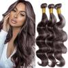 Ratheinhi Grey Bundles Human Hair P4/GREY 20 22 24 Inch Body Wave Human Hair Bundles Highlight Chocolate Grey Unprocessed Brazilian Virgin Quick Weave Hair for Black Women view 1