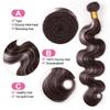 Ratheinhi Grey Bundles Human Hair P4/GREY 20 22 24 Inch Body Wave Human Hair Bundles Highlight Chocolate Grey Unprocessed Brazilian Virgin Quick Weave Hair for Black Women view 2