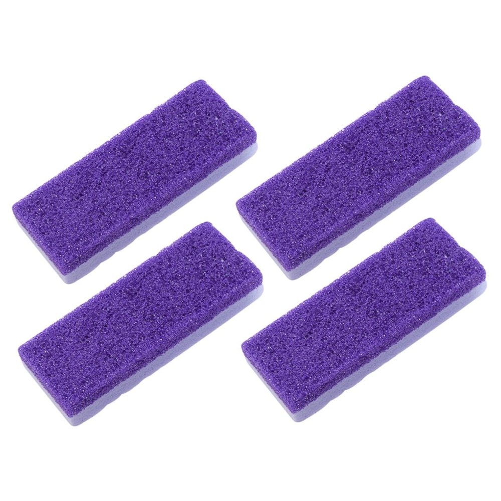 Beaupretty 4pcs Professional Pumice Pedicure Stones for Foot Care Callus Remover Tools Purple Foot Scrubber for Home and Salon Use