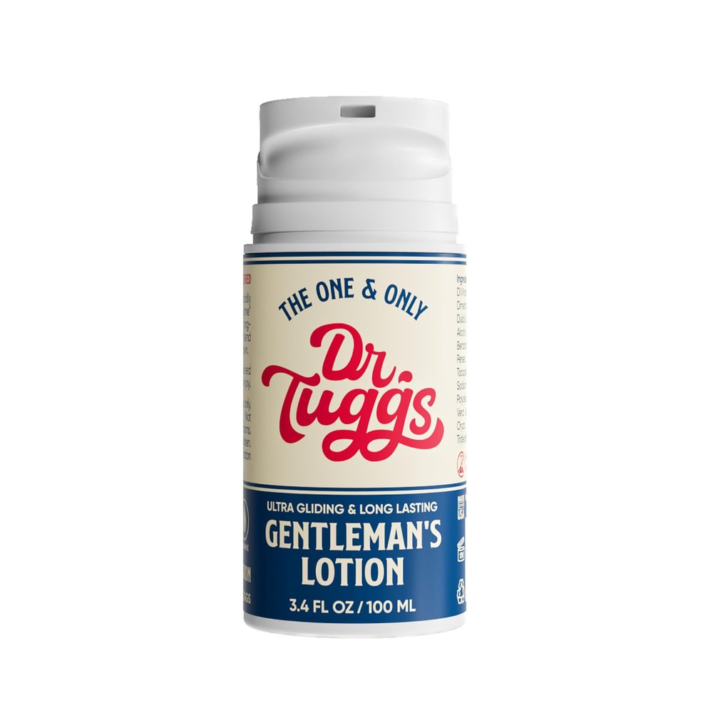 Dr. Tuggs Gentlemans Lotion  Me Time Lotion for Men with Moisturizing Aloe Vera, Avocado Oil & Vitamin E  Long-Lasting, Smooth, Non-Greasy Formula  Made in USA  3.4 fl oz