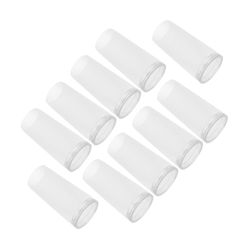 10Pcs Makeup Brush Covers Durable Transparent Makeup Brush Protectors for Foundation Eye Makeup Reusable Round Shaped Brush Storage Caps for Home Travel