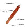 LALADEFIEE Leather Razor Strop Dual Sided Sharpening Cloth for Straight Razors Durable Cow Hide for Professional Barber Use Skinning and view 4