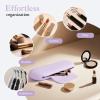 Silicone Makeup Brush Holder Set  Portable Travel Makeup Brush Holder with Makeup Sponge Holder and Foldable Cleaning Bowl  Upgraded 3-in-1 Cosmetic Organizer Set (purple) view 2
