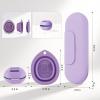 Silicone Makeup Brush Holder Set  Portable Travel Makeup Brush Holder with Makeup Sponge Holder and Foldable Cleaning Bowl  Upgraded 3-in-1 Cosmetic Organizer Set (purple) view 3