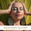 Body Face Glitter for Women Girls - Temporary Face Tattoos, Waterproof No Skin Irritation, for Singer Concerts Mermaid Festival Sequins Teen Makeup (Silver Body Glitter) view 2