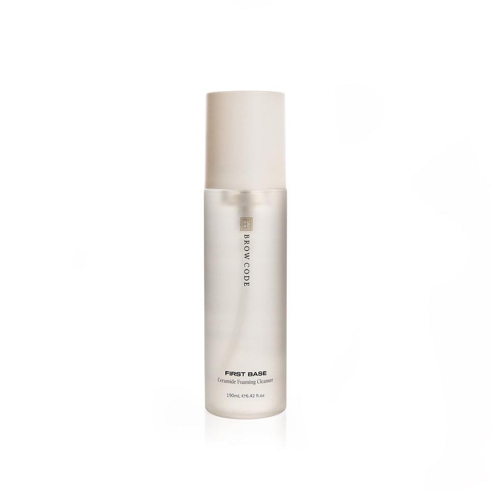 Brow Code First Base Cleanser Gentle Foaming Cleanser for Skin Prep & Daily Use, Hydrating Makeup Remover for All Skin Types, With Ceramides, Watermelon & Multi-Vitamin Complex