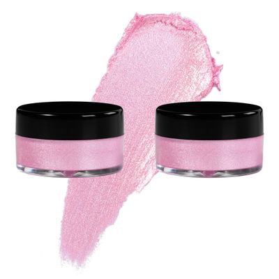 7V HOME BEAUTY Pink Eyeshadow Cream, Blendable Smooth 2pcs Shimmer Pink Creamy Eyeshadow