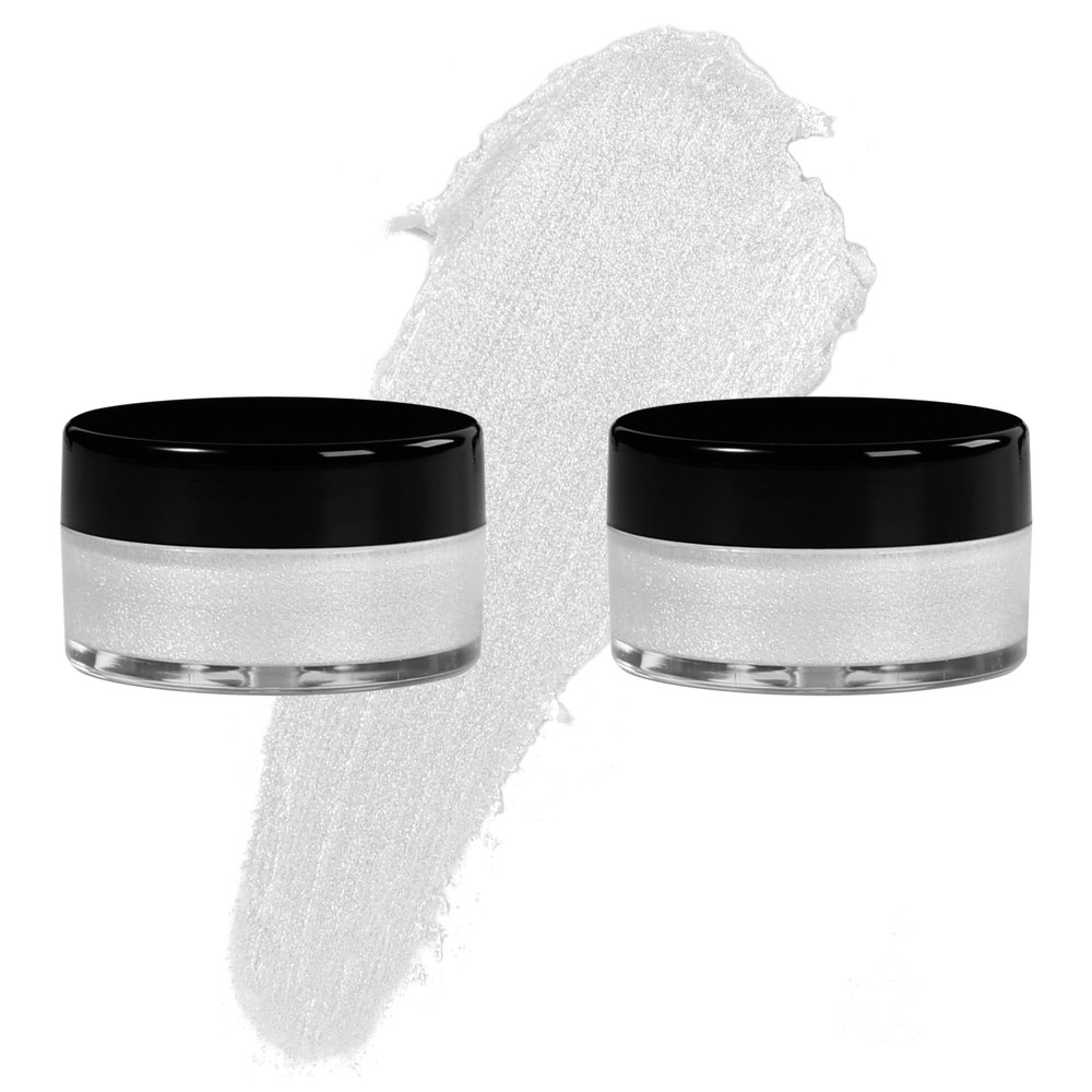7V HOME BEAUTY White Eyeshadow Cream, Blendable Smooth 2pcs Shimmer White Creamy Eyeshadow