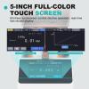 Moisture Anlyzer, Halogen Heating Lab Moisture Analyzer Intuitive 5inch Touch Screen, 110g Capacity, Moisture Analyzer Machine Lab Moisture Tester for Rapid Moisture Test,MBA1102a(110g/0.005g) view 4