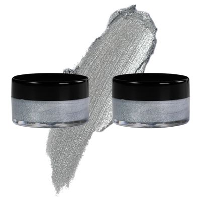 7V HOME BEAUTY Silver Eyeshadow Cream, Blendable Smooth 2pcs Shimmer Silver Creamy Eyeshadow