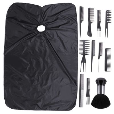 1Set Haircut Kit with Hairdressing Comb Salon Cloak Hair Styling Apron Easy Clean Lightweight for Professionals and Home Use
