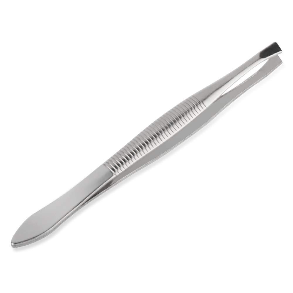 2pcs Stainless Steel Eyebrow Tweezer Eyebrow Trimmer Shaper Facial Hair Remover Puller Slanted Tip Makeup Beauty Tools