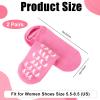 2 Pairs Silicone Socks for Dry Cracked Feet Women, Moisturizing Socks, Gel Socks for Foot Spa & Foot Peel, Lotion Socks for Softening and Moisturize Dry Cracked Feet Skins (Blue & Pink) view 2