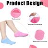 2 Pairs Silicone Socks for Dry Cracked Feet Women, Moisturizing Socks, Gel Socks for Foot Spa & Foot Peel, Lotion Socks for Softening and Moisturize Dry Cracked Feet Skins (Blue & Pink) view 3