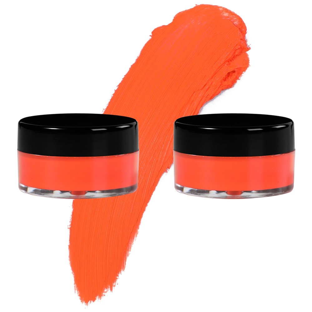 7V HOME BEAUTY Orange Eyeshadow Cream, Blendable Smooth 2pcs Orange Matte Creamy Eyeshadow