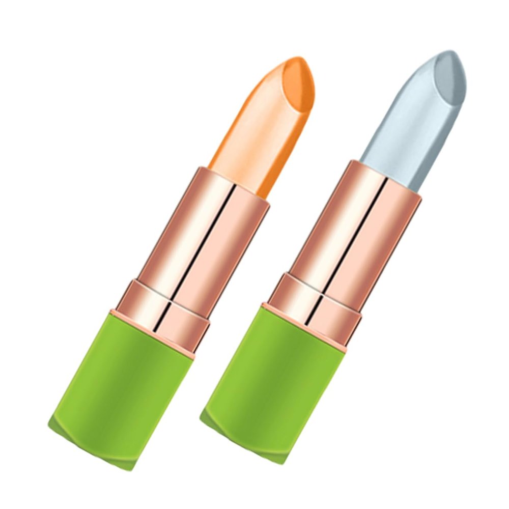2pcs Temperature Color Changing Lip Gloss Aloe Infused Moisturizing Lipstick for Dryness Cracks Lip Color Based Humidity Kiss Shades