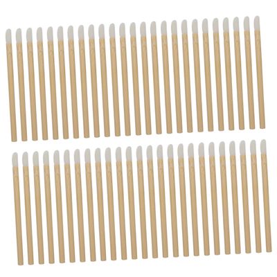 50Pcs Disposable Lip Brush Applicators for Lipstick Makeup for Lip Color Application Easy Clean Design for Daily Use and Liquid Cosmetics
