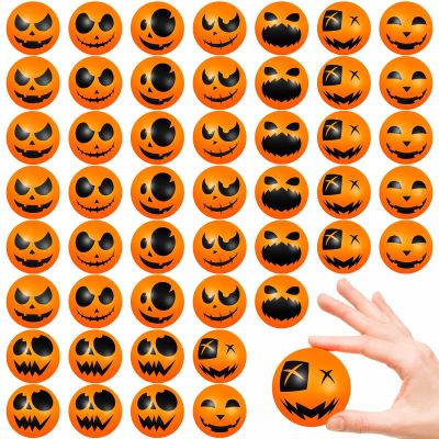 48 Pcs Halloween Stress Balls Bulk Pumpkin Ghost Bat Balls