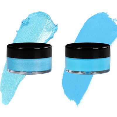 7V HOME BEAUTY Sky Blue Eyeshadow Cream, Blendable Smooth 2pcs Matte and Shimmer Sky Blue Creamy Eyeshadow