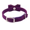 Adjustable Pet Bowknot Collar with Bell Adorable Puppy Cat Pet PU Collar Pet Supplies Purple view 4