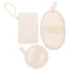 OUNONA 3Pcs Natural Loofah Exfoliating Pads for Body and Face Gentle Scrubber for Daily Use Dead Skin Removal Portable Bath Pads Soft Cleansing for Healthy Skin view 1