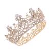 1Pc Retro Crown Headdress for Women Lightweight Crystal Wedding Tiara Elegant Baroque Style Hair Accessory for Bridal Party and Costume Events view 1