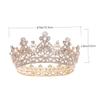 1Pc Retro Crown Headdress for Women Lightweight Crystal Wedding Tiara Elegant Baroque Style Hair Accessory for Bridal Party and Costume Events view 2
