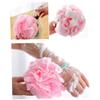 5Pcs Mesh Pouf Shower Ball Thicken Soft Bath Sponge with Lace Edging Exfoliating Body Scrubber for Gentle Cleansing Mixed Colors for Daily Use view 1