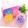 5Pcs Mesh Pouf Shower Ball Thicken Soft Bath Sponge with Lace Edging Exfoliating Body Scrubber for Gentle Cleansing Mixed Colors for Daily Use view 3