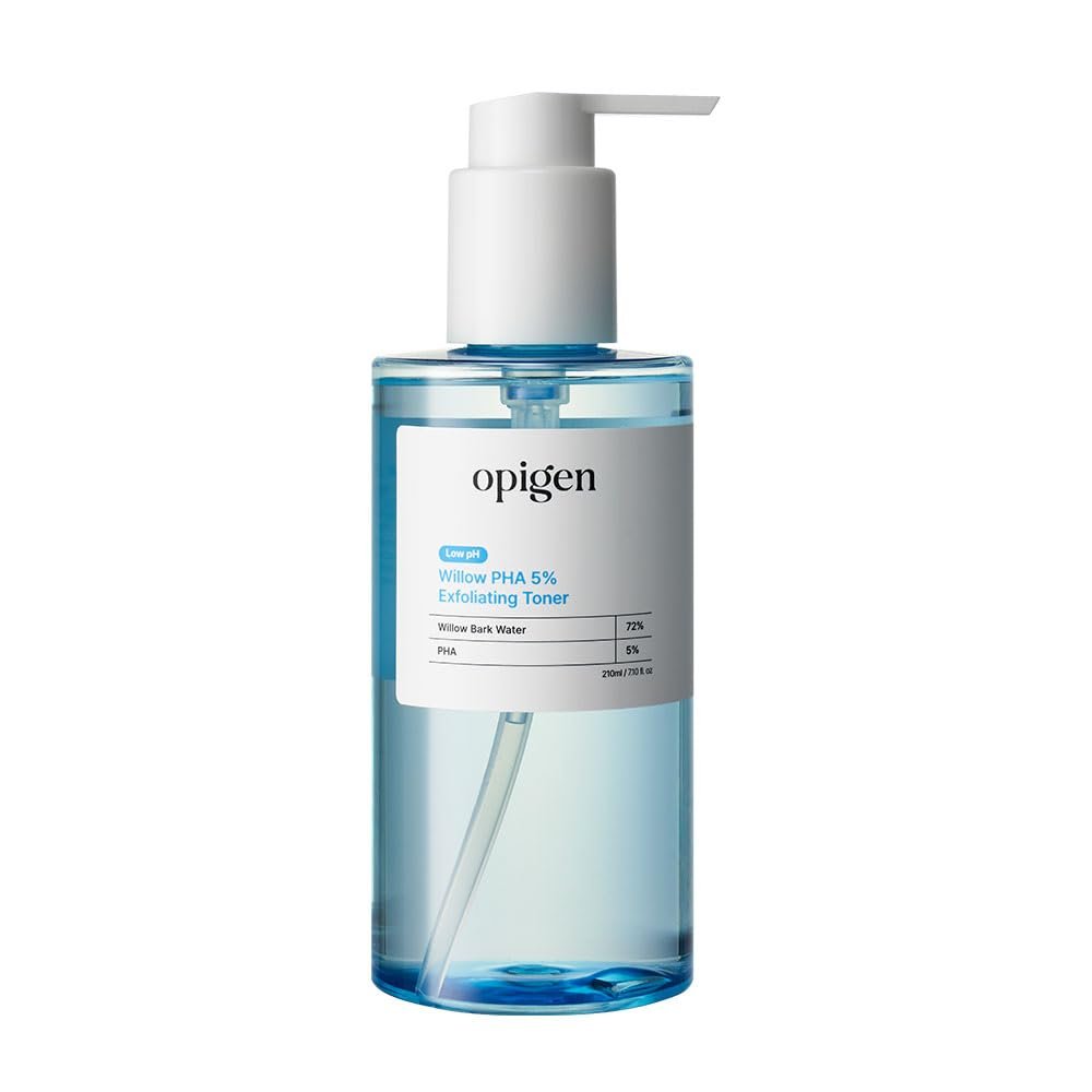 Opigen Low pH Willow PHA 5% Exfoliating Toner, Gentle Daily Toner for Brightening, Smoothing, and Clearer-Looking Skin, 7.1 Fl Oz Korean Skin Care