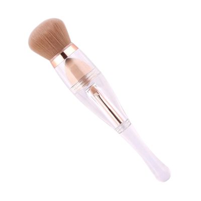 1Set Portable Makeup Brush White Lightweight Design for Travel for Sensitive Skin Comfortable Grip with Bristles for Daily Use and Business Trips