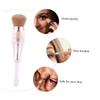 1Set Portable Makeup Brush White Lightweight Design for Travel for Sensitive Skin Comfortable Grip with Bristles for Daily Use and Business Trips view 3