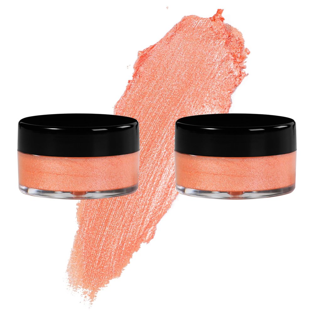 7V HOME BEAUTY Orange Eyeshadow Cream, Blendable Smooth 2pcs Shimmer Orange Creamy Eyeshadow