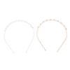 2Pcs Elegant Crystal Pearl Headband Silver Hair Accessories for Women for Weddings Parties and Everyday Wear Adds Charm and Style to Any Look view 1