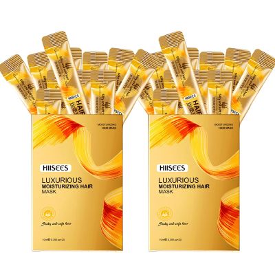 40PCS Mini Hair Mask (10ml Each)  Travel Size Hair Mask for Dry Damaged Hair & Frizzy Hair, Infused with Nourishing Serum, All Hair Types, Perfect for Business Trips, Holiday Gifts, daily use
