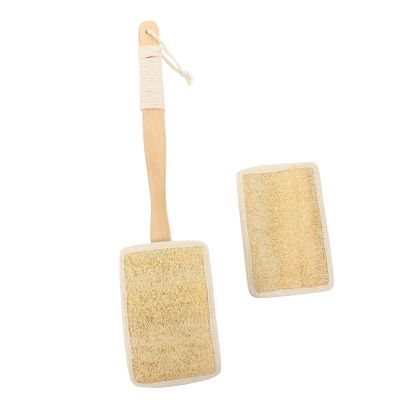 1Set Long Handle Back Scrubber for Shower Luffa Bath Brush Gentle Exfoliation Deep Cleaning Comfortable Grip Bathing Accessory for Men and Women