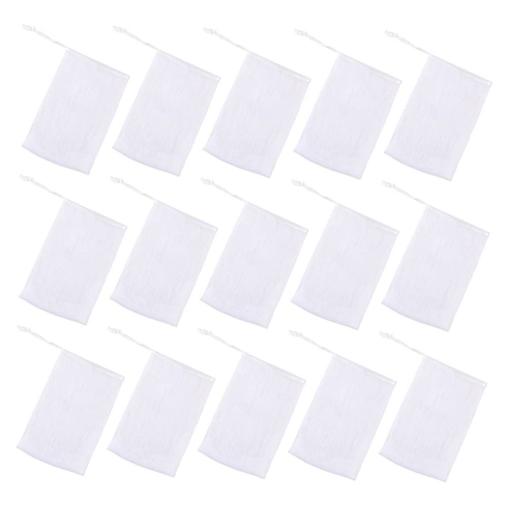 50Pcs Double Foaming Net Soap Pouch Durable Bubble Making Bag for Cleansing and Exfoliating for Face Wash and Soap Storage