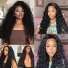 Deep Curly Bundles Human Hair Loose Deep Wave Human Hair Bundles 20 22 24 Inch Tangle Free Brazilian Virgin Remy Hair Extensions Double Weft For Curly Styles Deals view 2