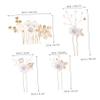 1Set Bridal Hair Accessories Floral Hair Pins Shaped Combs and Side Combs for Elegant Wedding Hair Decoration Durable and Lightweight Design view 2