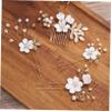 1Set Bridal Hair Accessories Floral Hair Pins Shaped Combs and Side Combs for Elegant Wedding Hair Decoration Durable and Lightweight Design view 4