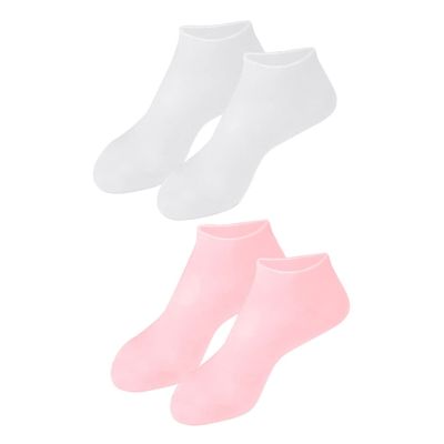 2Pairs Moisturizing Socks for Cracked Feet Sebs Socks for Dry Skin Gentle Exfoliating Foot